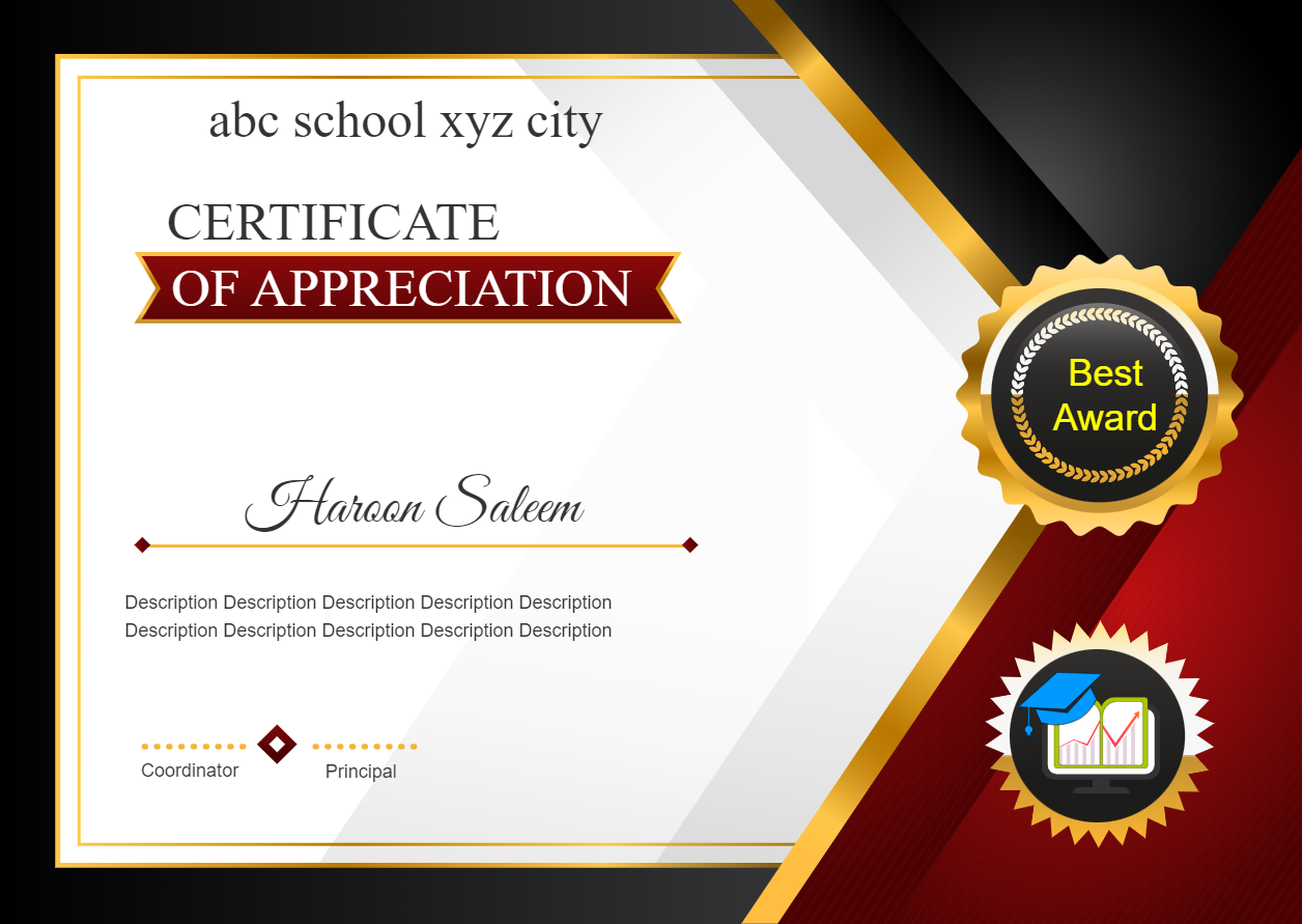 Appreciation Certificate Design 3