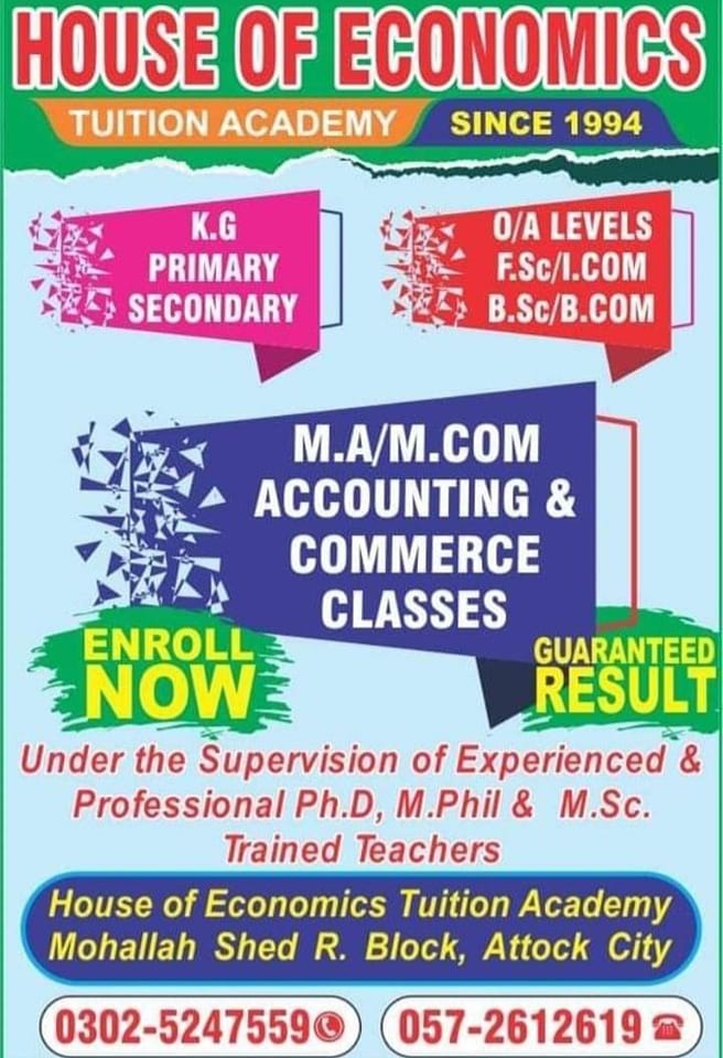 MA MCOM Accounting  Commerce Classes